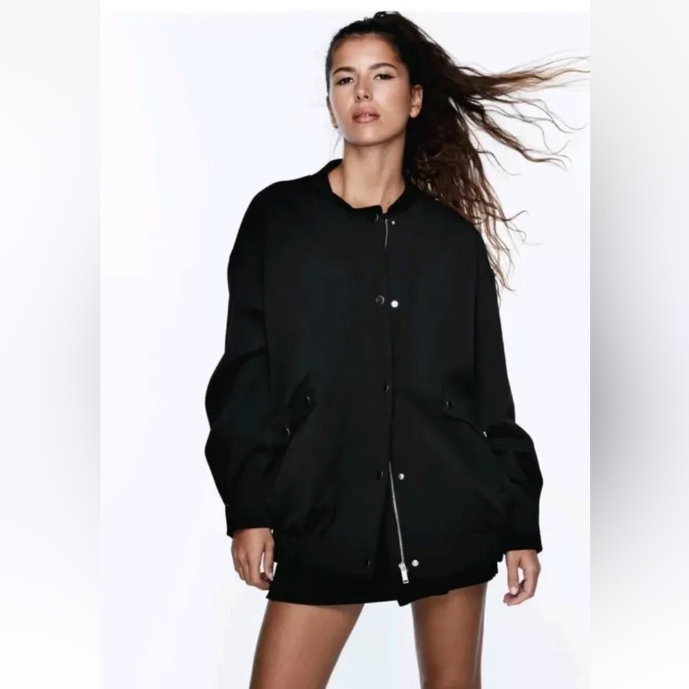 Zara Woman’s Oversized Technical Bomber Jacket